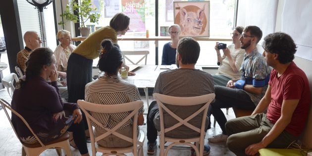 The workshop took place at the M5 project room at the Foundation for Dialogue and Social Health in Berlin